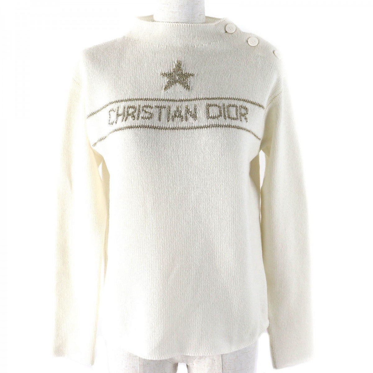 Dior Christian Knit Main: % Cashmere, Main: % White Gold Travel Bag