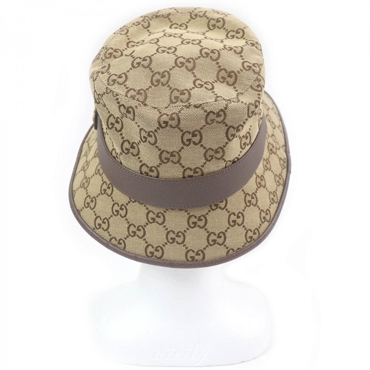 Gucci Part Cowhide Cotton Beige Hat