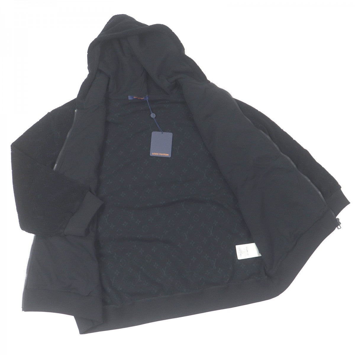 Louis Vuitton Hoodie HPY41W Nylon Cotton Black Apparel