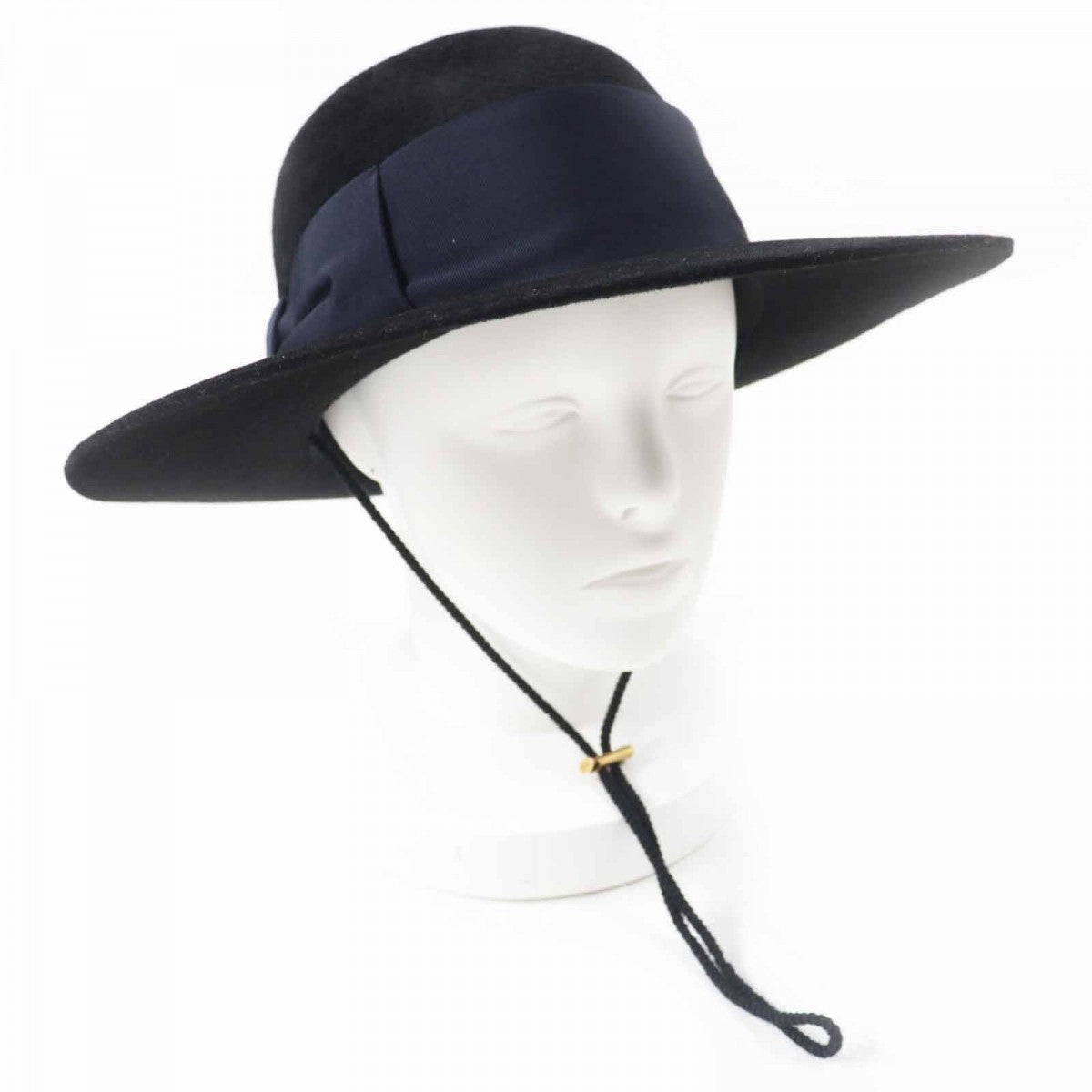 Gucci part 60 rayon part 40 Wool Cotton Black Navy Hat