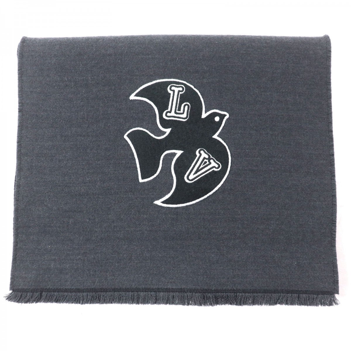 Louis Vuitton Scarf M77944 Part 100 polyester Wool Gray