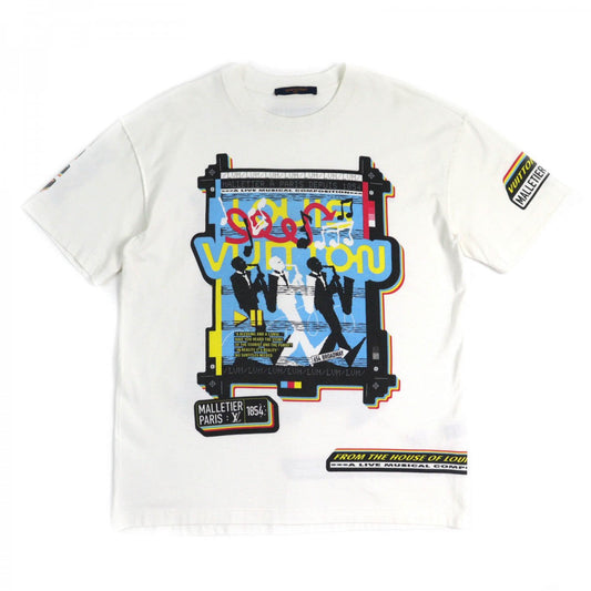 Louis Vuitton Short sleeve T-shirt Flyer M Cotton White Multicolor Apparel