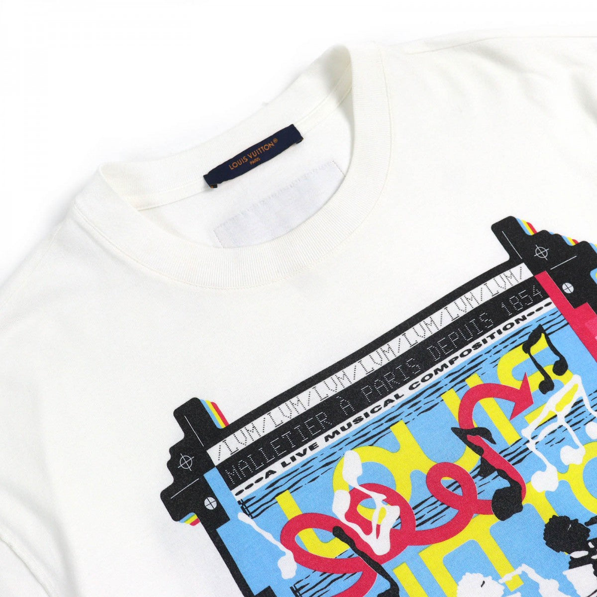 Louis Vuitton Short sleeve T-shirt Flyer M Cotton White Multicolor Apparel