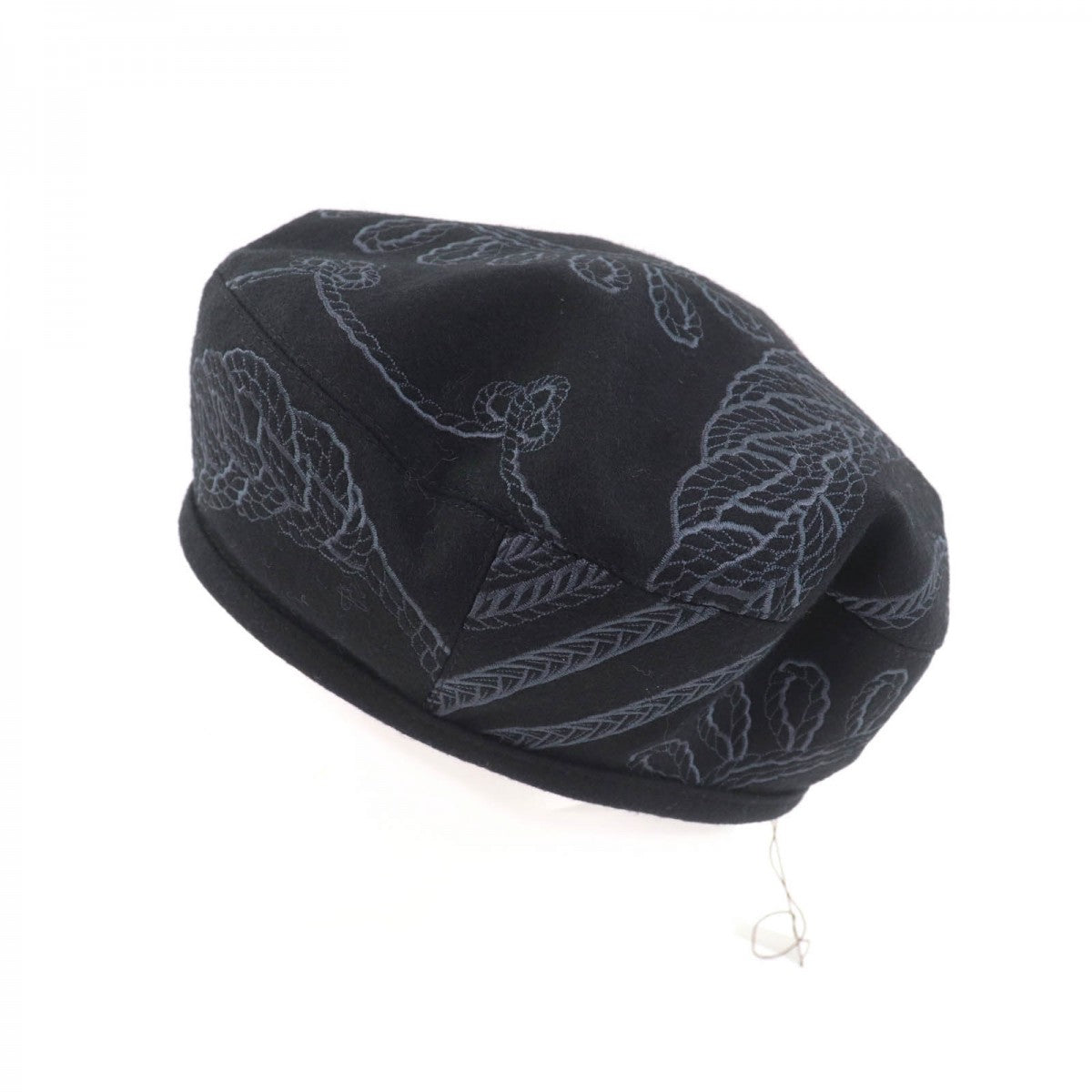 Beret Outer: Wool, Part: Rayon, Lining: Rayon, Black Travel Bag