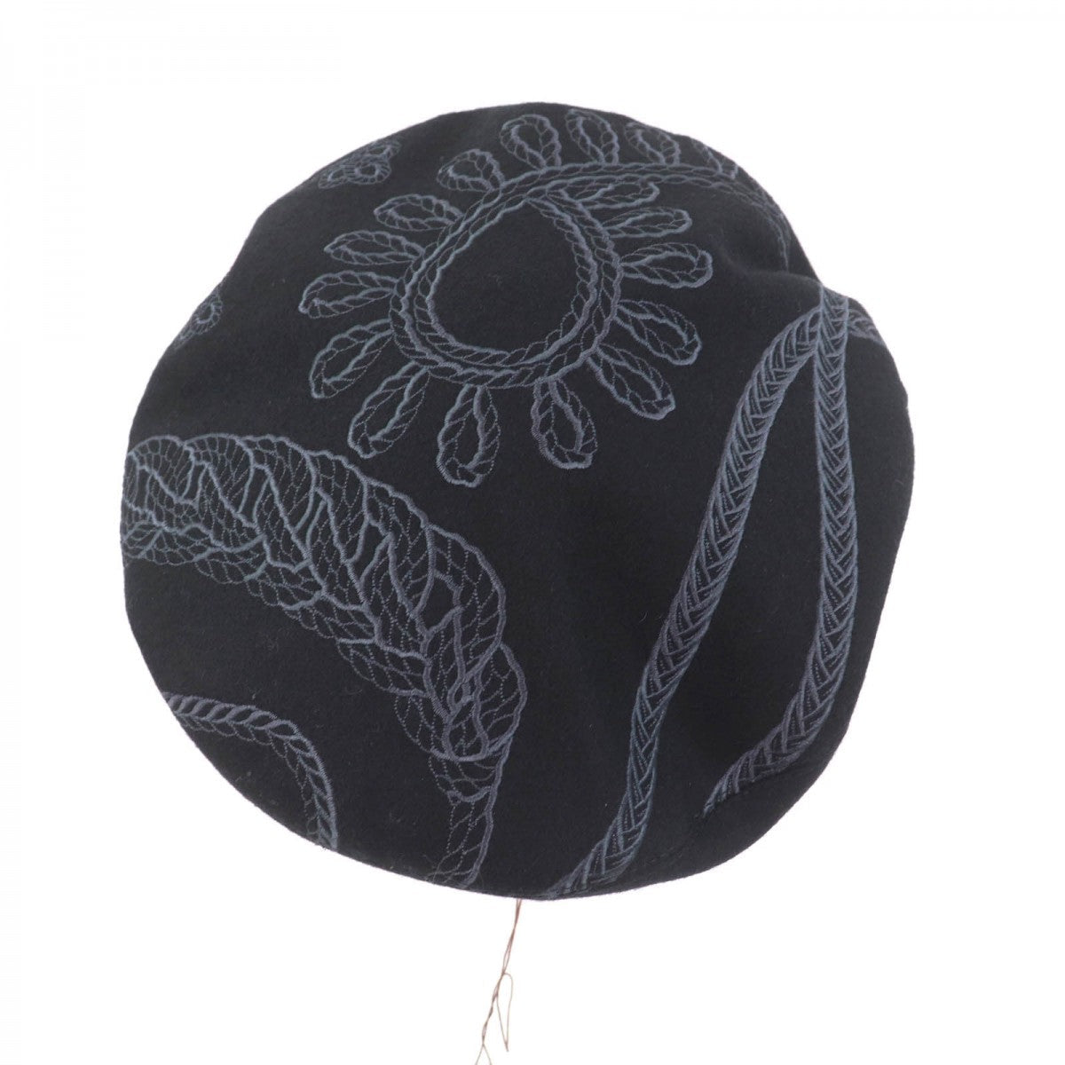 Beret Outer: Wool, Part: Rayon, Lining: Rayon, Black Travel Bag