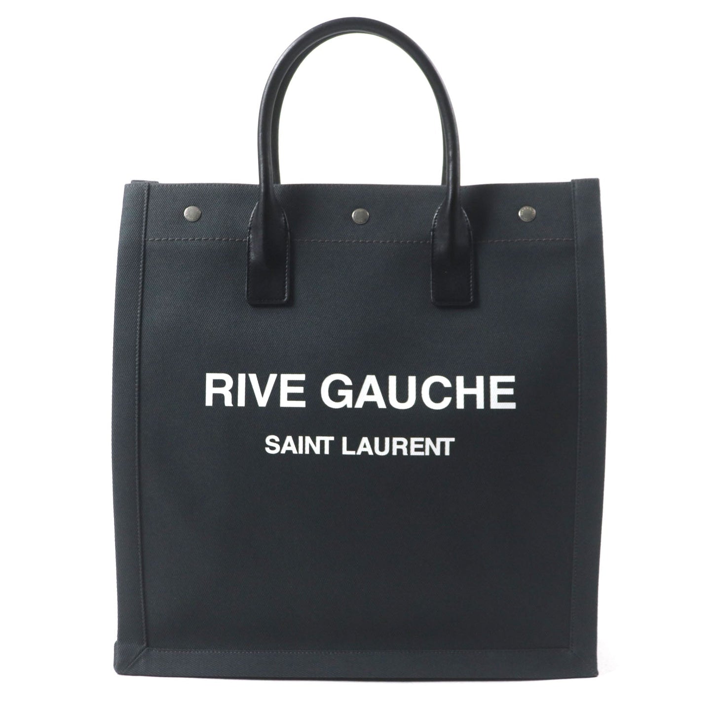 YSL Saint Laurent Paris Rive Gauche N S Tote Bag Leather Canvas