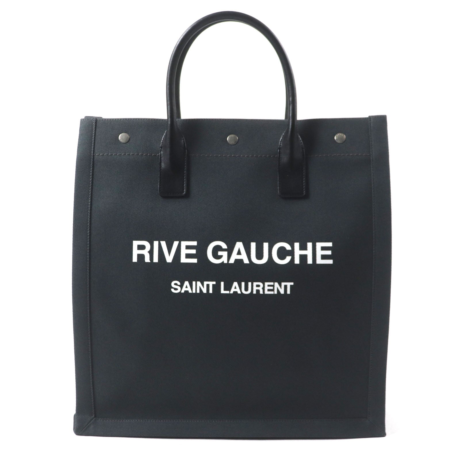 YSL Saint Laurent Paris Rive Gauche N S Tote Bag Leather Canvas