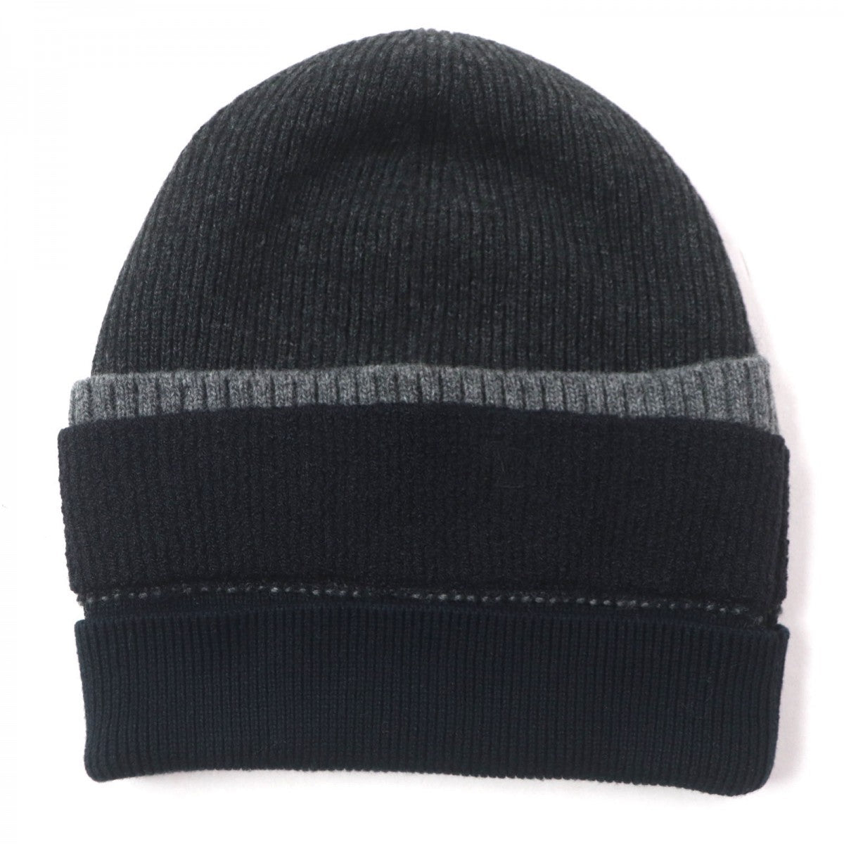 Louis Vuitton Knit Wool Cotton Black Navy Hat