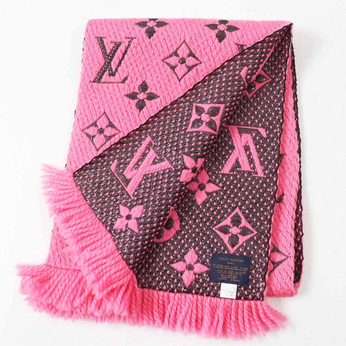 Louis Vuitton Scarf M76070 4 silk 3 Wool Logo