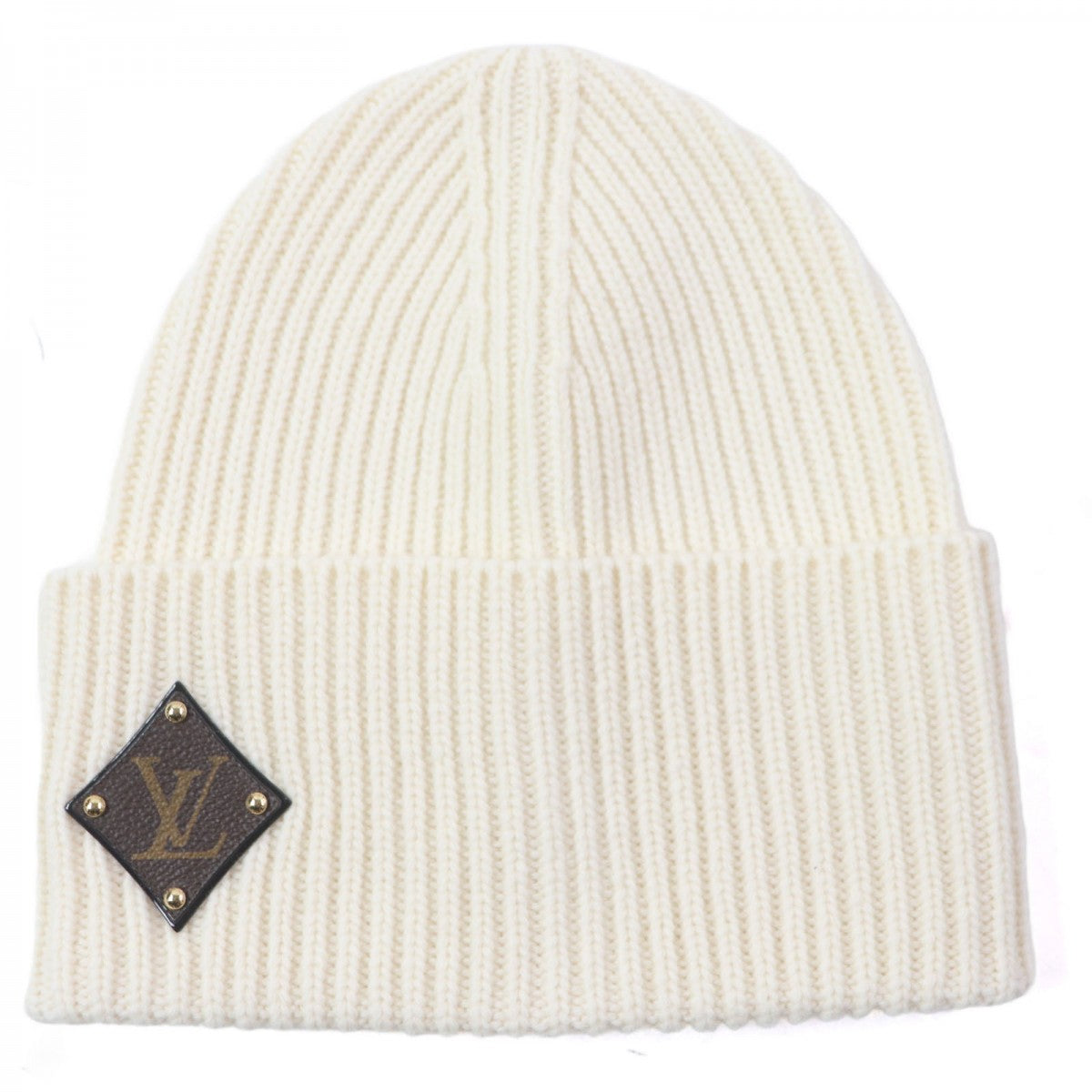 Louis Vuitton Knit M76707 parts cowhide Parts Leather Wool Hat