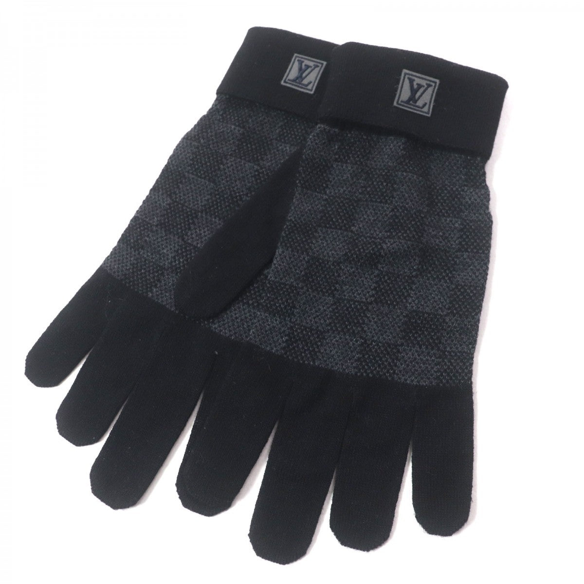 Louis Vuitton gloves M70006 1 polyurethane Gon Wool Black Handbag