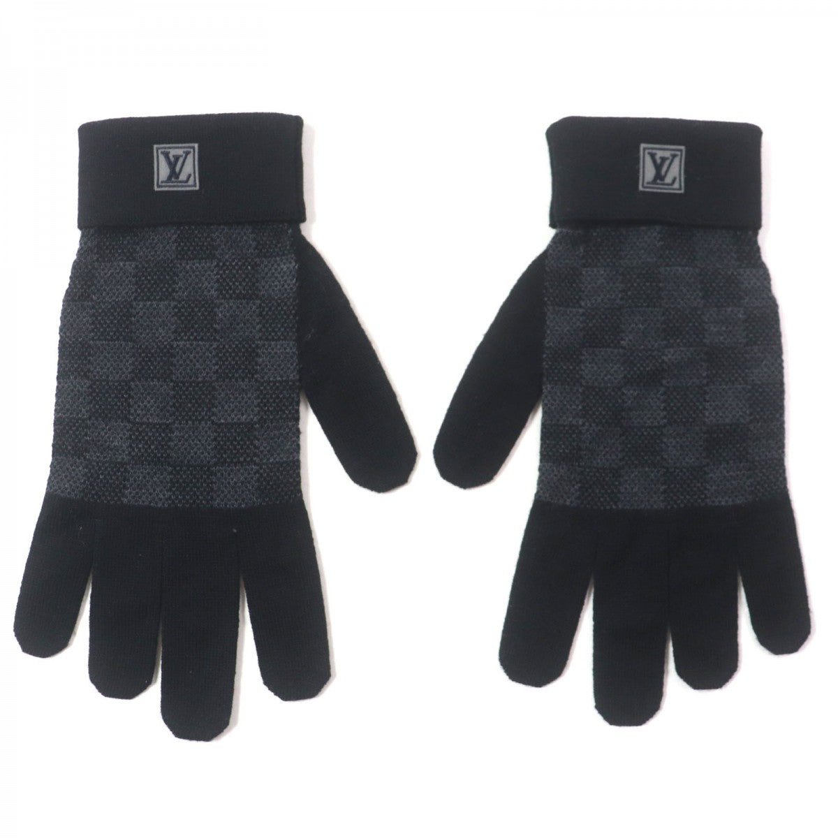 Louis Vuitton gloves M70006 1 polyurethane Gon Wool Black Handbag