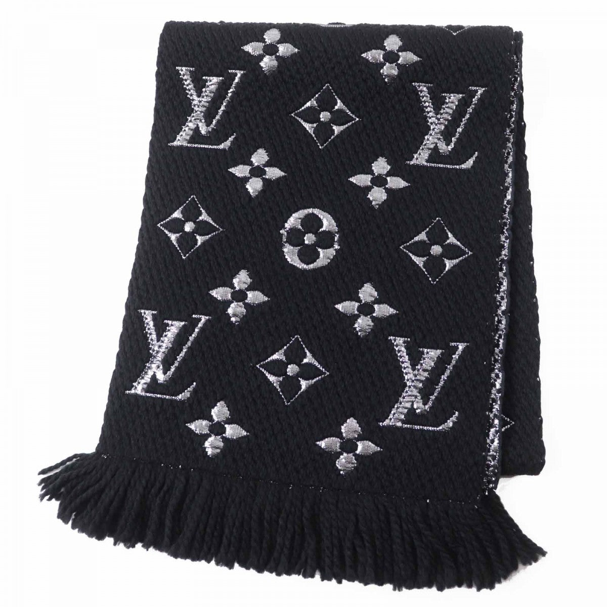 Louis Vuitton Scarf M75833 Shine Wool Logo 2