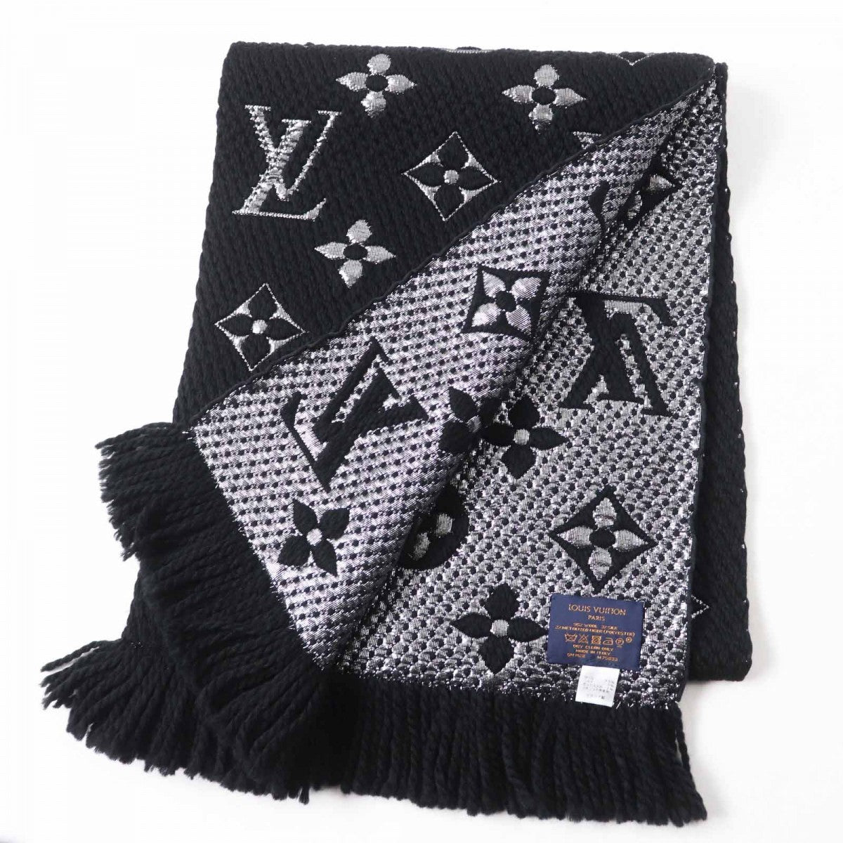 Louis Vuitton Scarf M75833 Shine Wool Logo 2