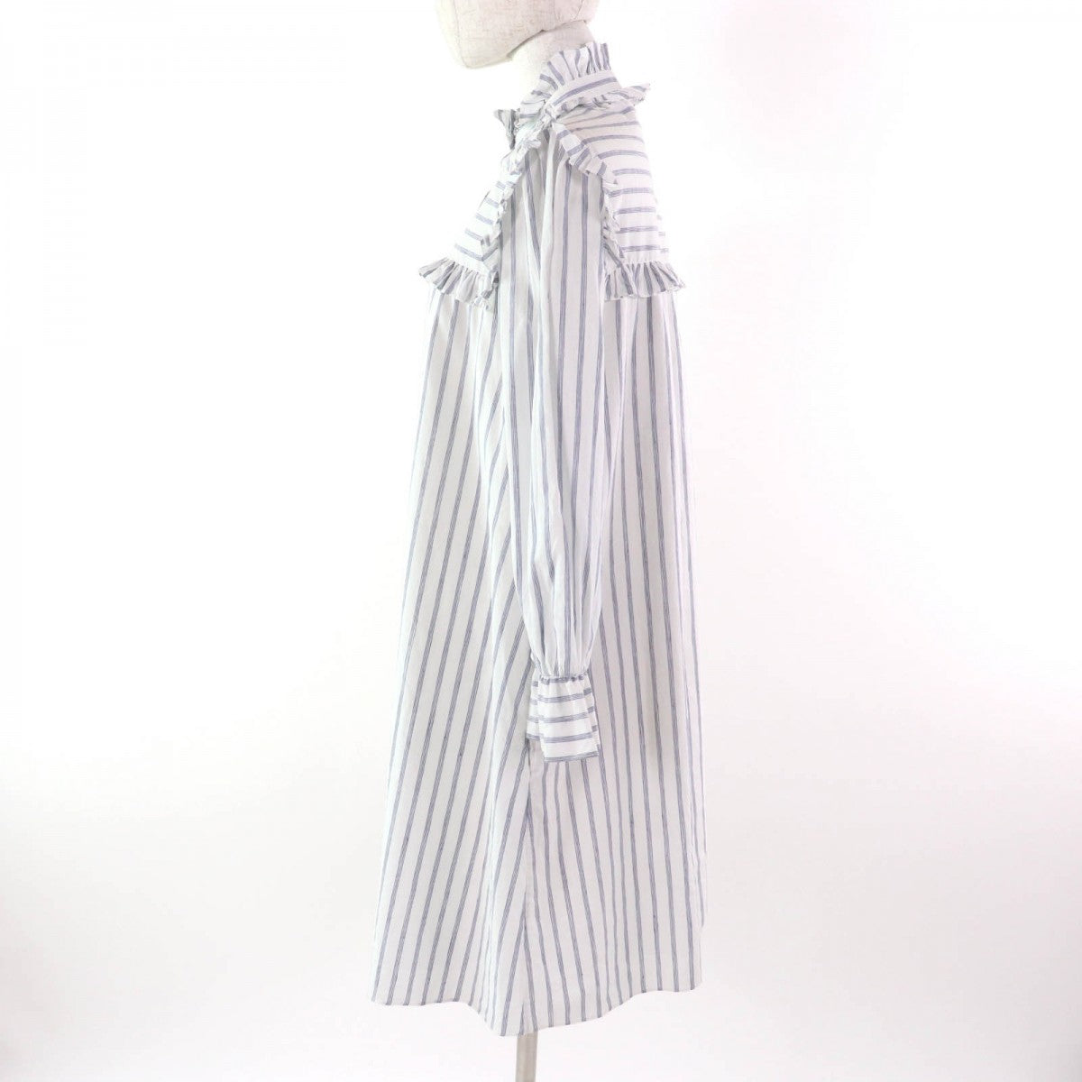 One Piece Cotton Handbag White Blue Travel Bag