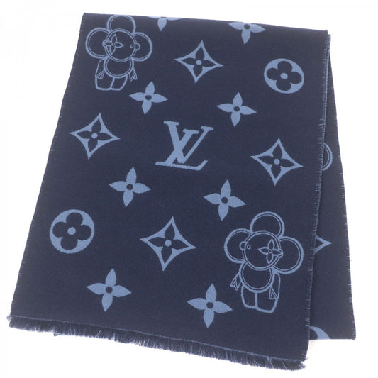 Louis Vuitton Scarf M77129 ne Monogram Wool Navy Apparel