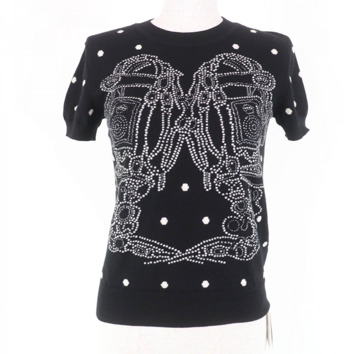 Short Sleeve Knit Main: Cashmere, Main: Cotton, Nylon Black Travel Bag