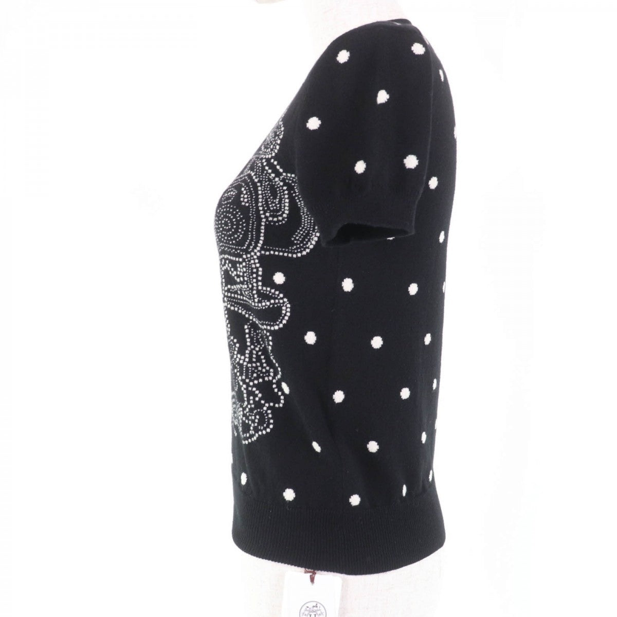 Short Sleeve Knit Main: Cashmere, Main: Cotton, Nylon Black Travel Bag