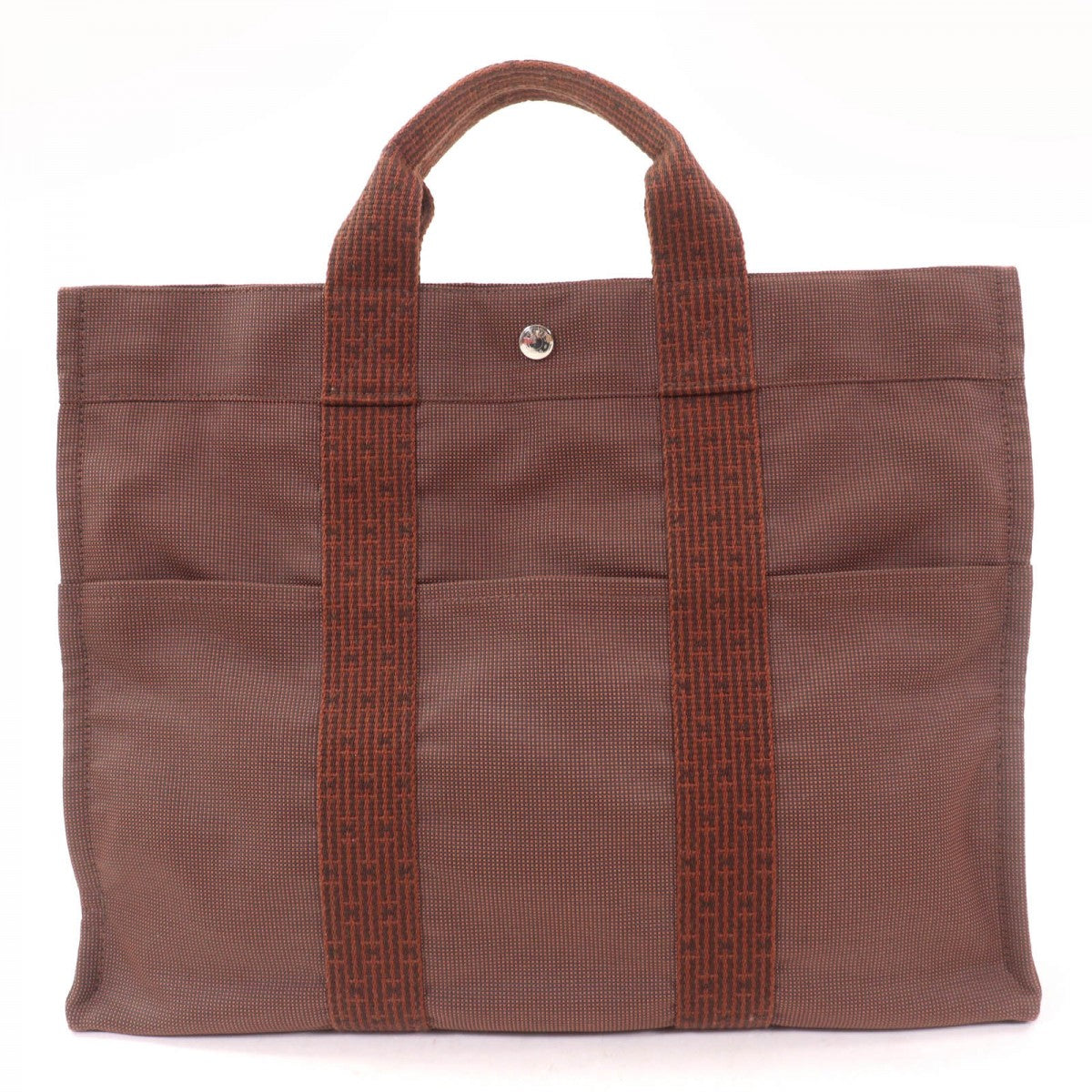 Hermes Handbag Main Polyamide Main Polyester Her Line Mm Brown Travel Bag