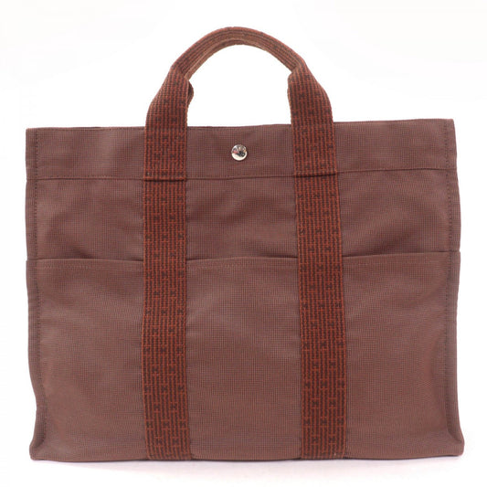 Hermes Handbag Main Polyamide Main Polyester Her Line Mm Brown Travel Bag