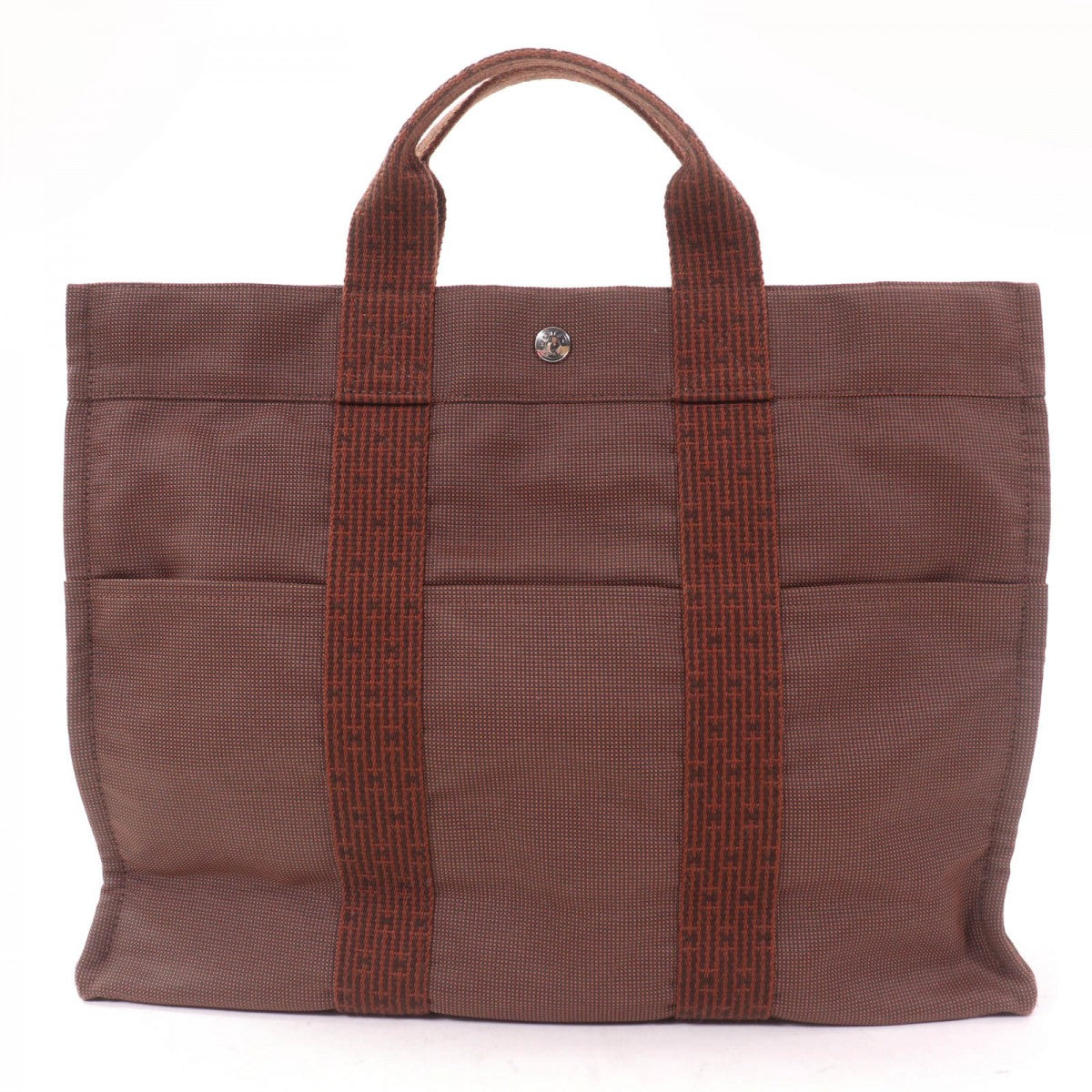 Hermes Handbag Main Polyamide Main Polyester Her Line Mm Brown Travel Bag