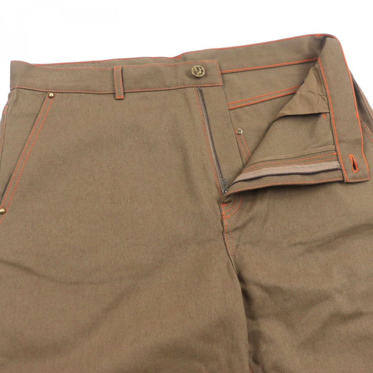 Louis Vuitton HOD20W part Cowhide 36 Leather Cotton Brown Apparel