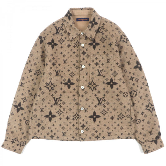 Louis Vuitton Jacket HSB39W Part 100 polyester Wool Cotton Brown Apparel