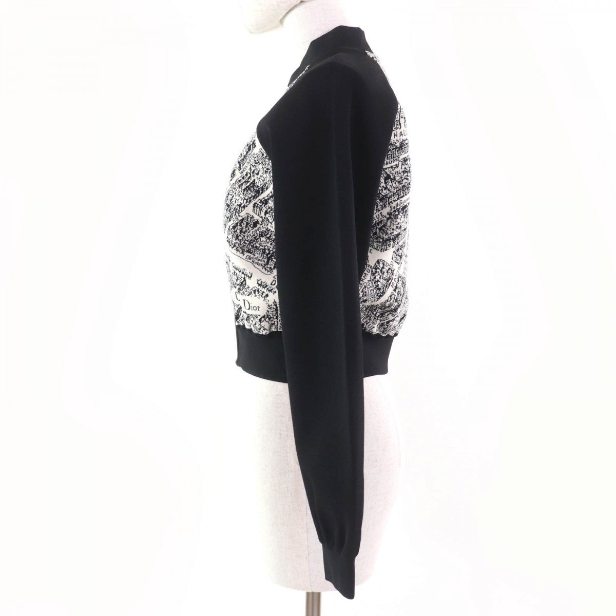 Dior Christian Cardigan Rayon Plan De Paris Handbag Black Travel Bag