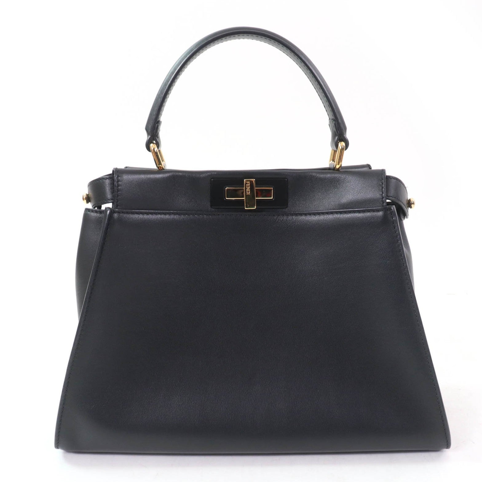 Fendi Peek Boo Nappa 2Way Bag Leather Travel Bag