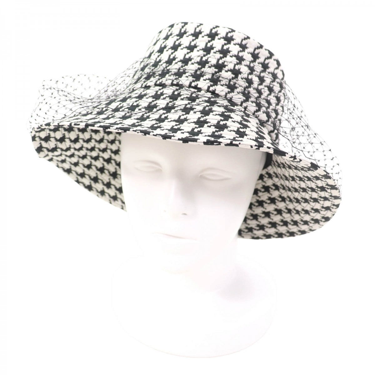 Dior Christian Hat Polyester Handbag Black White Travel Bag