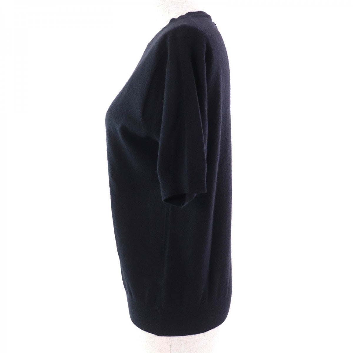 Short Sleeve Knit Cashmere Navy Handbag Travel Bag