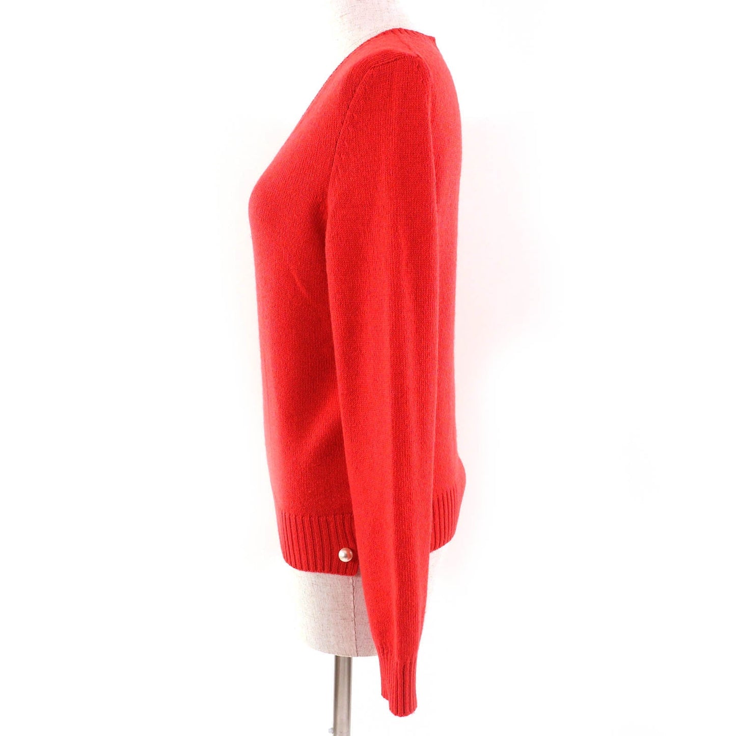 Chanel COCO Mark Pearl Cashmere Knit Sweater