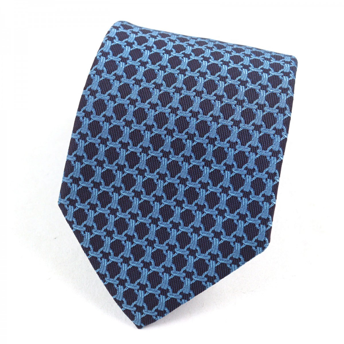 Tie Silk Handbag Blue Travel Bag