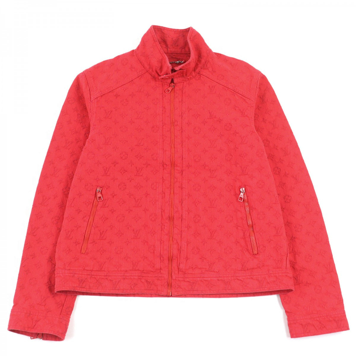Louis Vuitton Jacket 1A5PDR 52 Denim Cotton Red Apparel