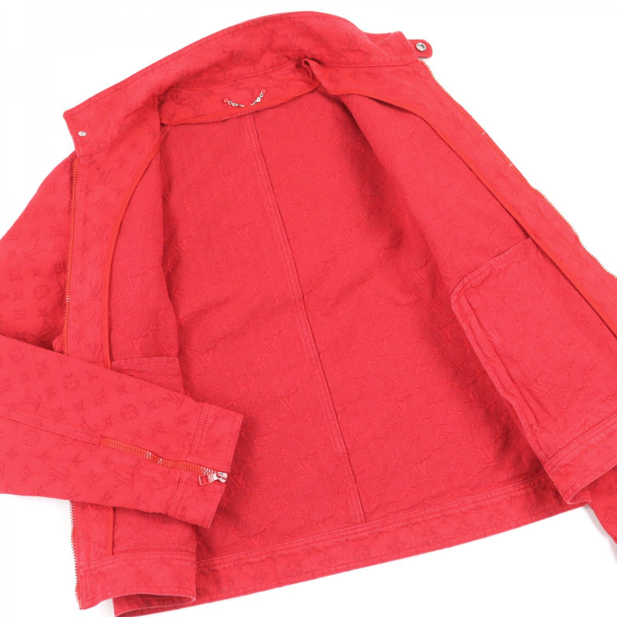 Louis Vuitton Jacket 1A5PDR 52 Denim Cotton Red Apparel