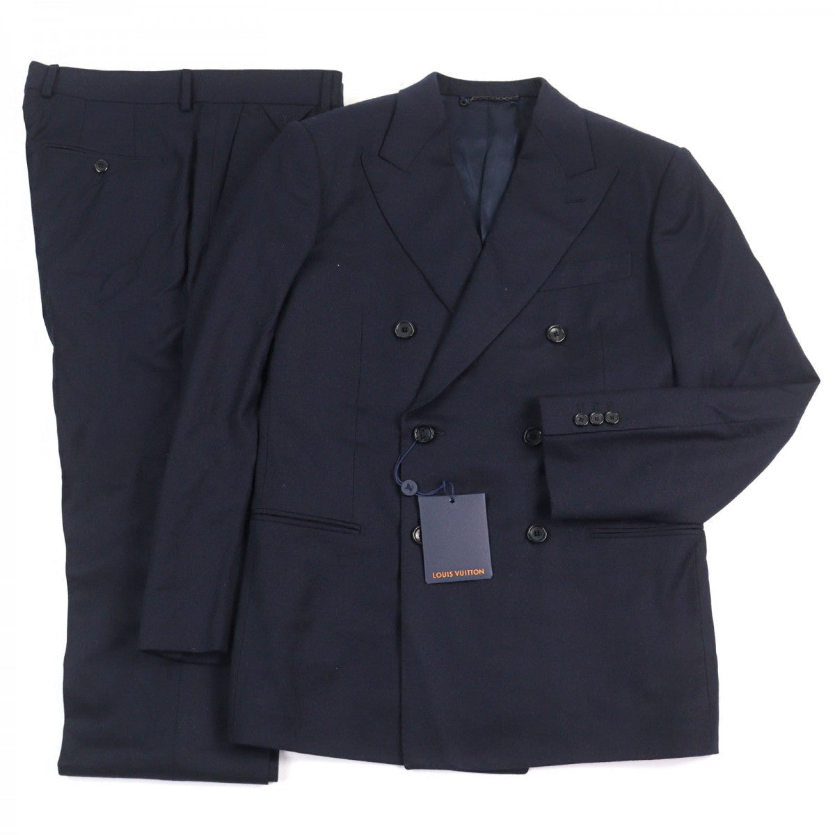 Louis Vuitton suit 48 Wool Navy Apparel