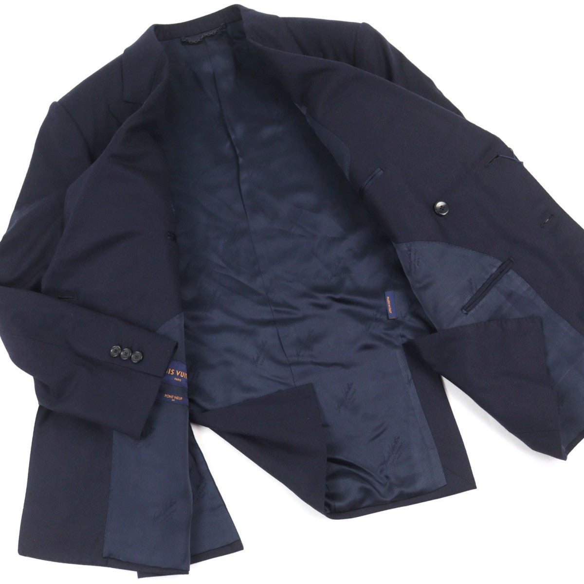 Louis Vuitton suit 48 Wool Navy Apparel