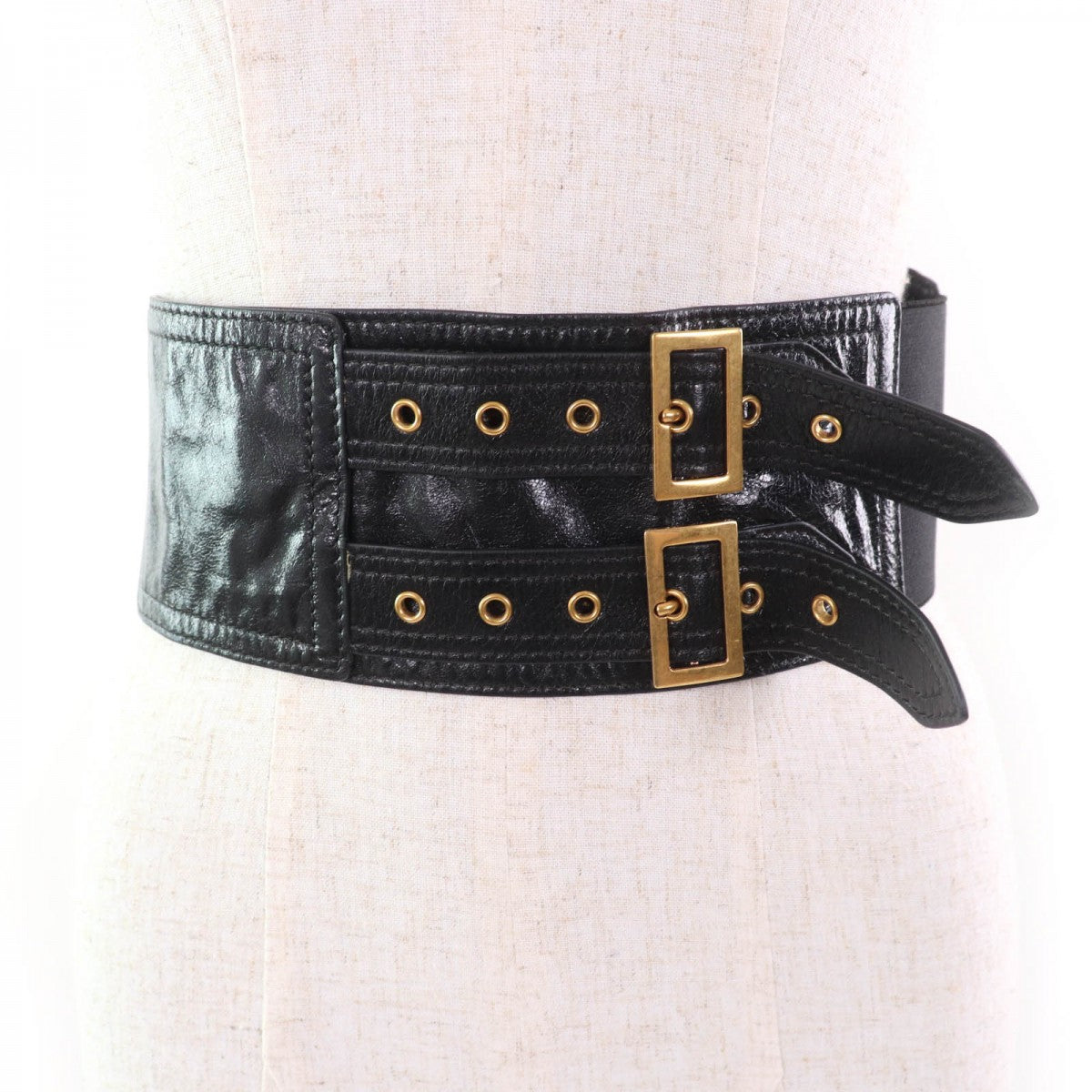 Dior Christian Waist Bag Leather Black Travel Bag