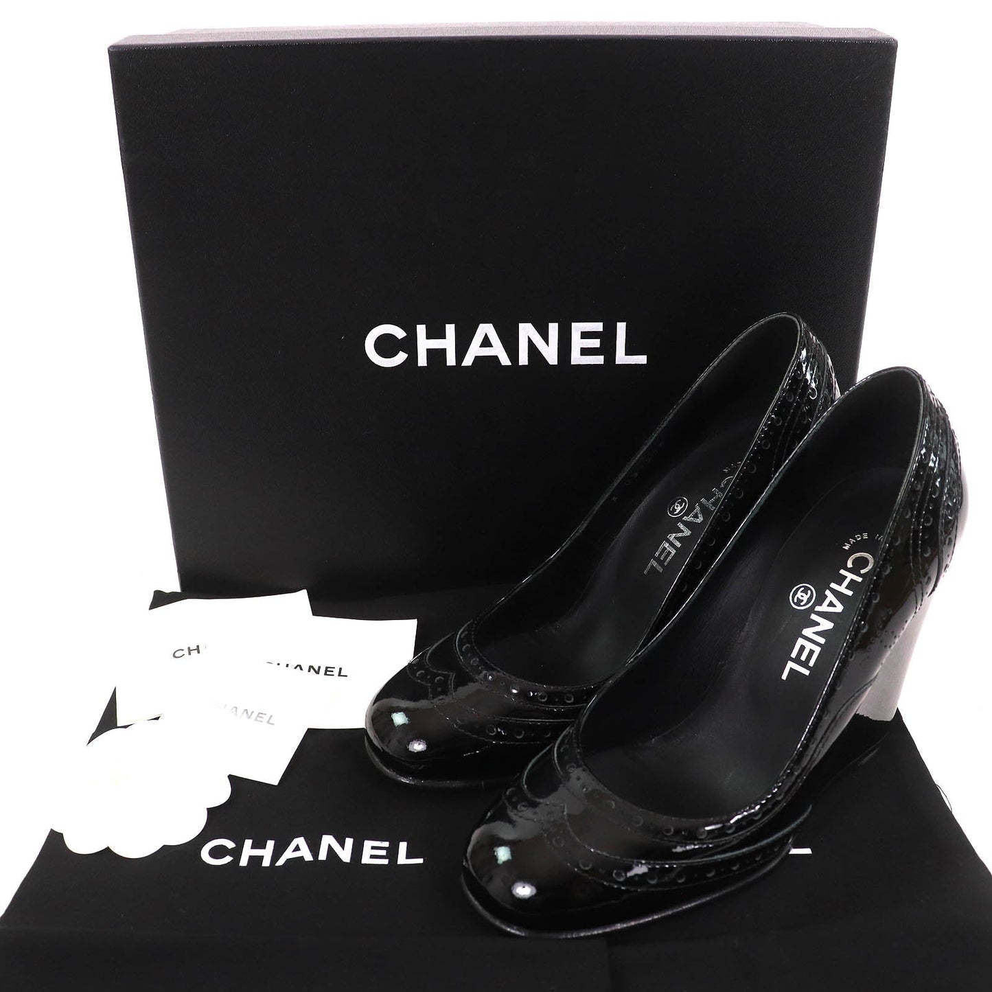 Chanel G31216 Patent Leather Pumps
