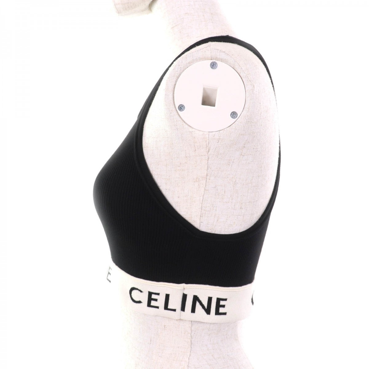 Tank Top Cotton Athlete Bra Mesh S Black Cream Travel Bag