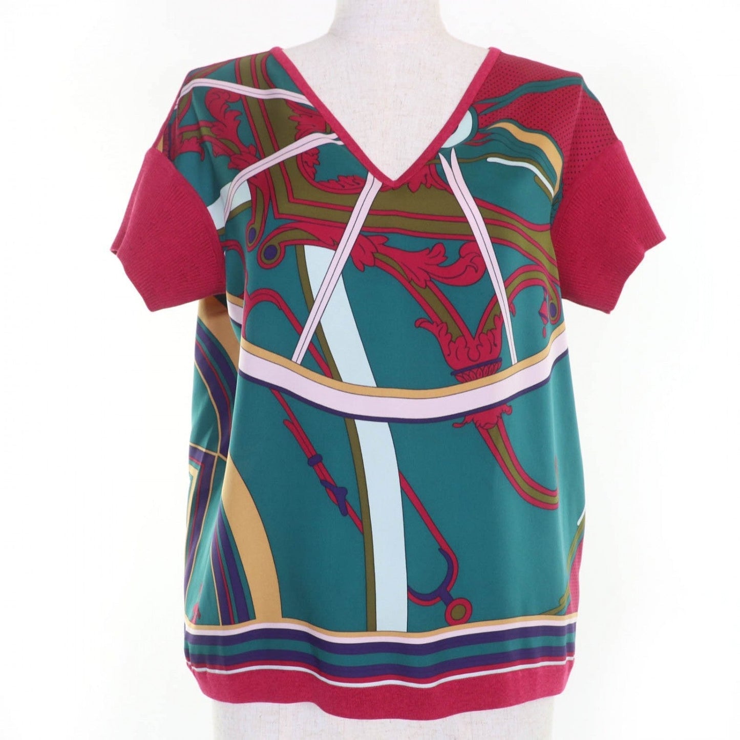 Short Sleeve Knit Silk Multicolor George Washington Travel Bag