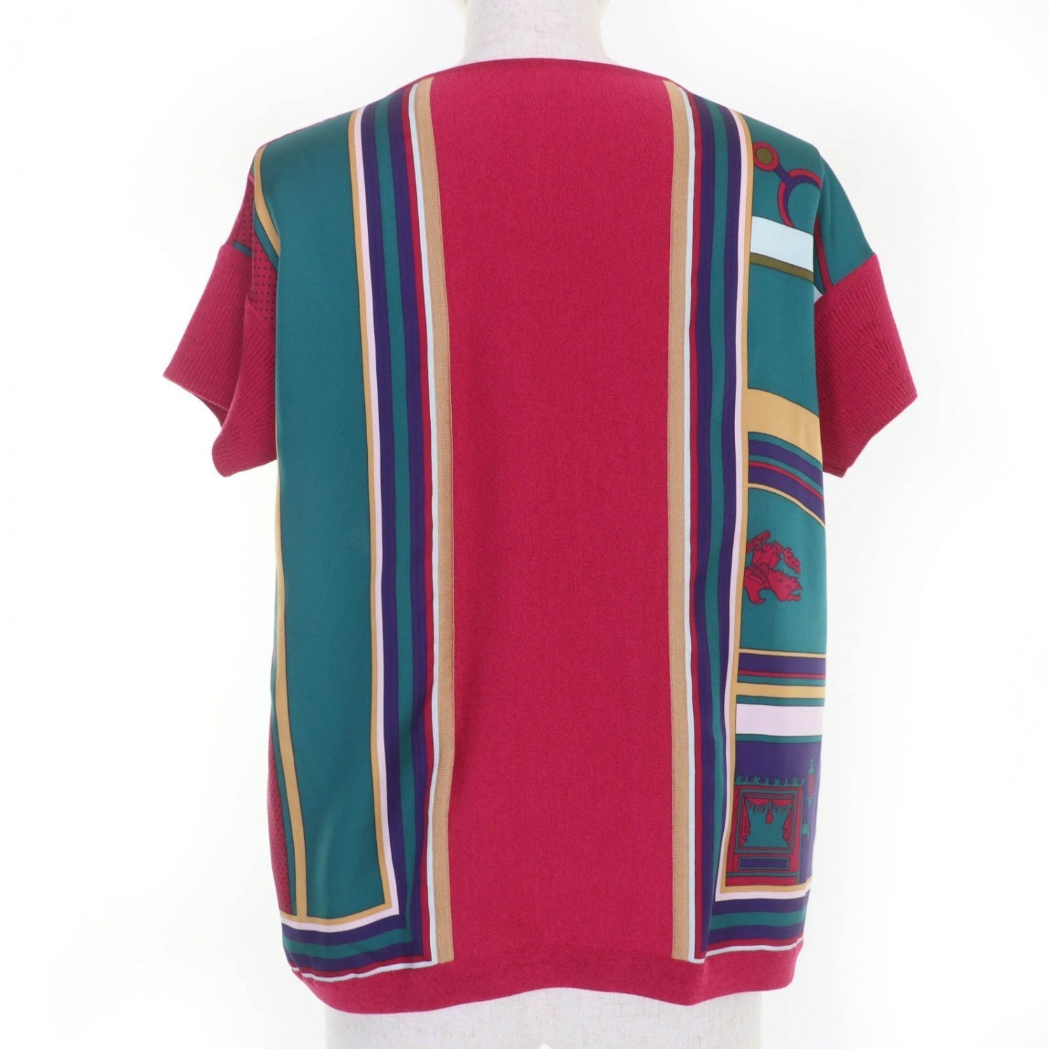 Short Sleeve Knit Silk Multicolor George Washington Travel Bag