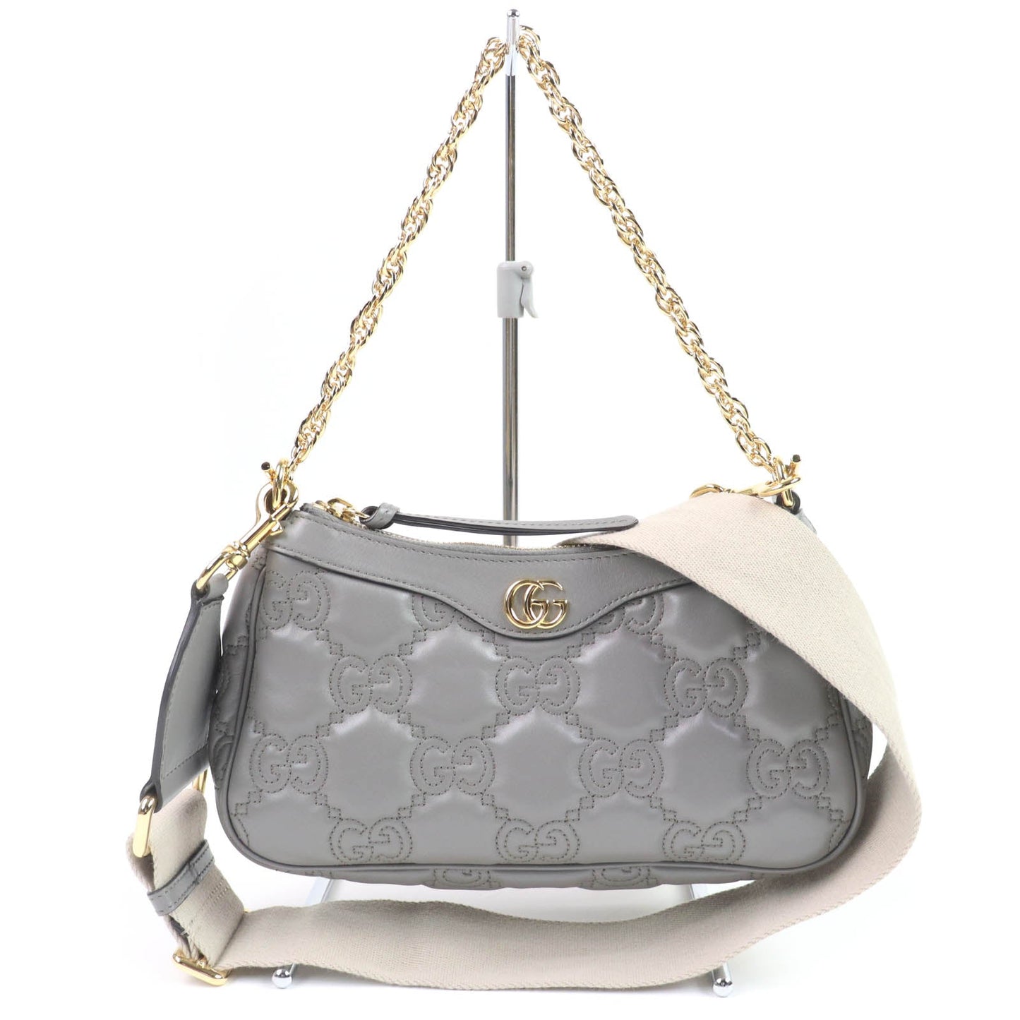 Gucci 2Way Handbag Leather Matelasse Travel Bag