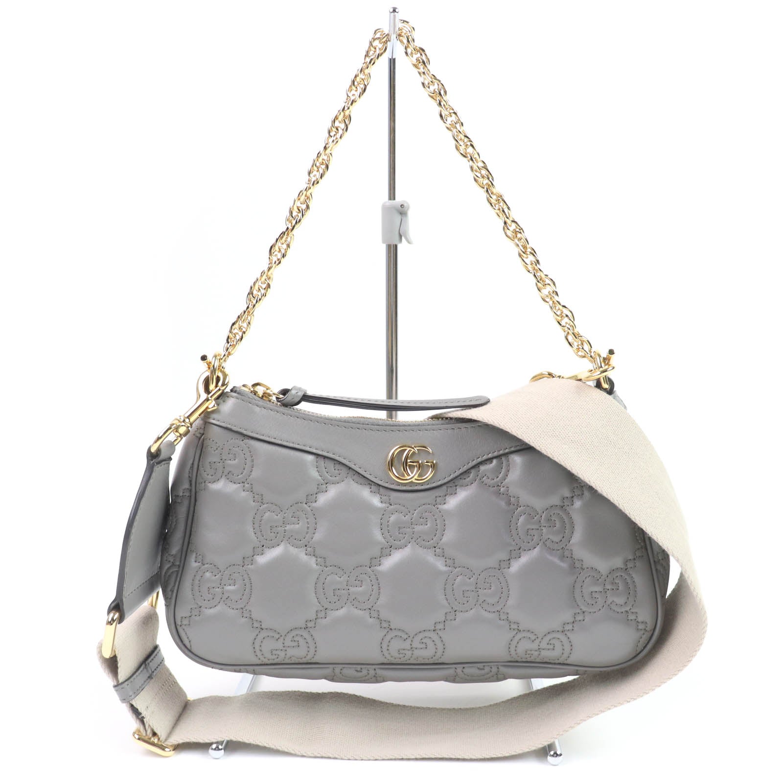 Gucci 2Way Handbag Leather Matelasse Travel Bag
