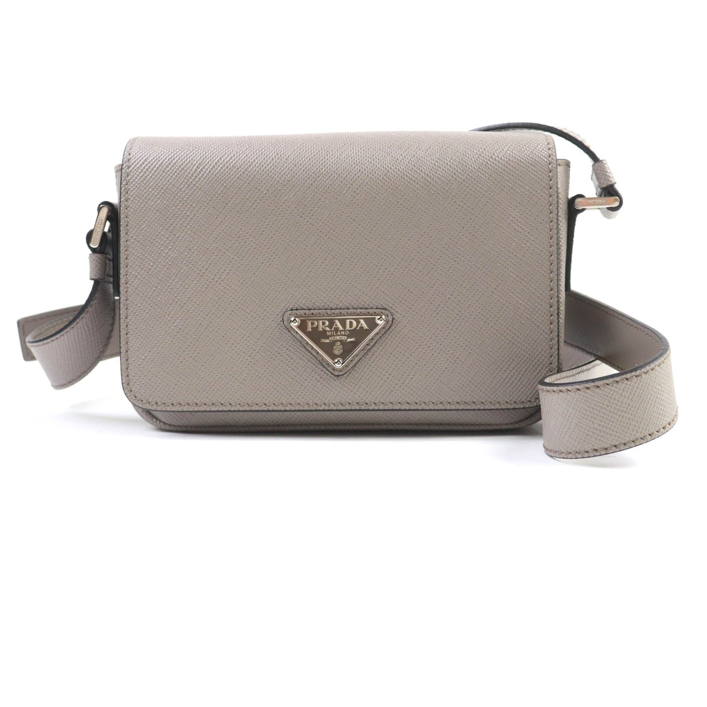 Prada Triangle Shoulder Bag Leather Saffiano