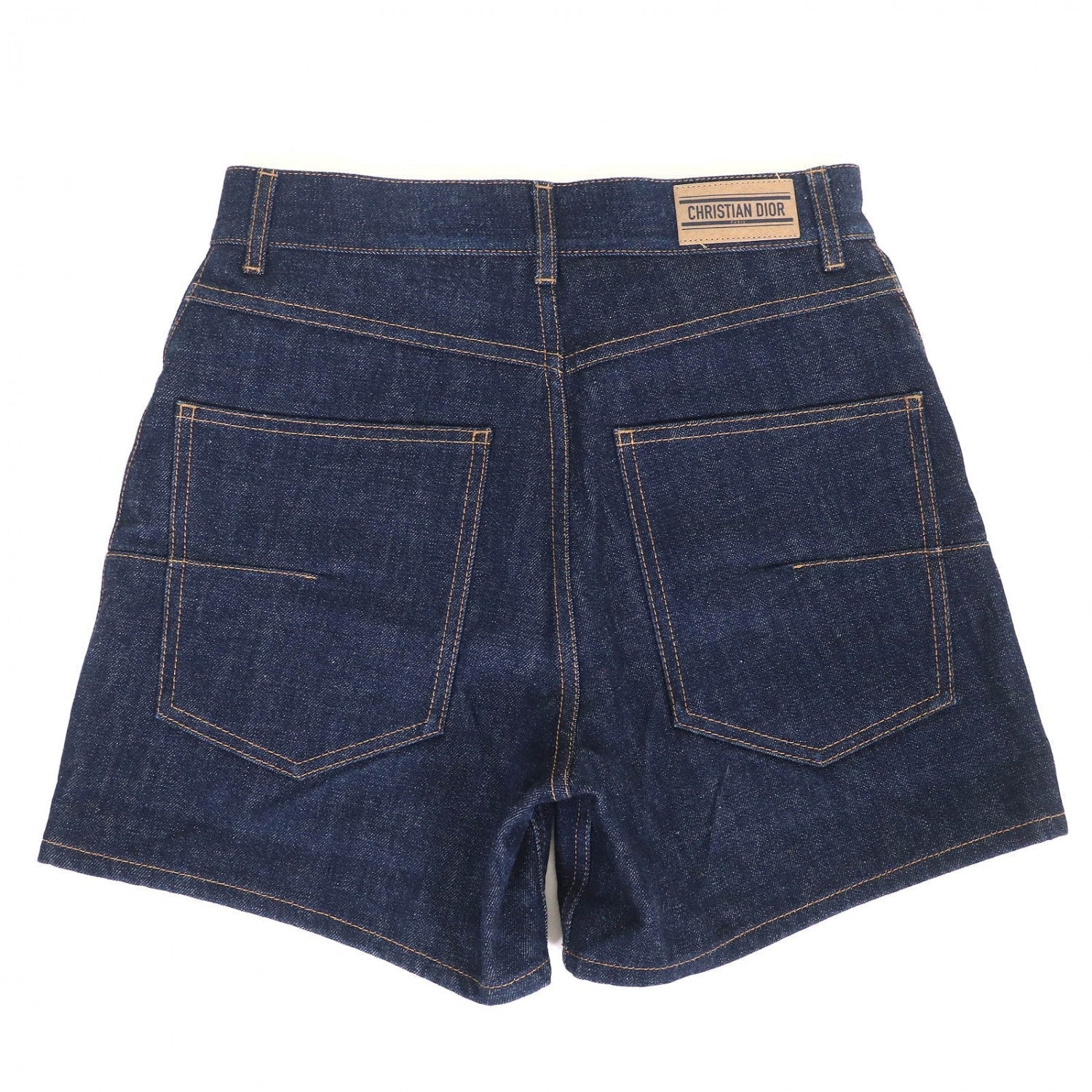 Dior Christian Shorts Cotton Indigo Handbag Blue Travel Bag