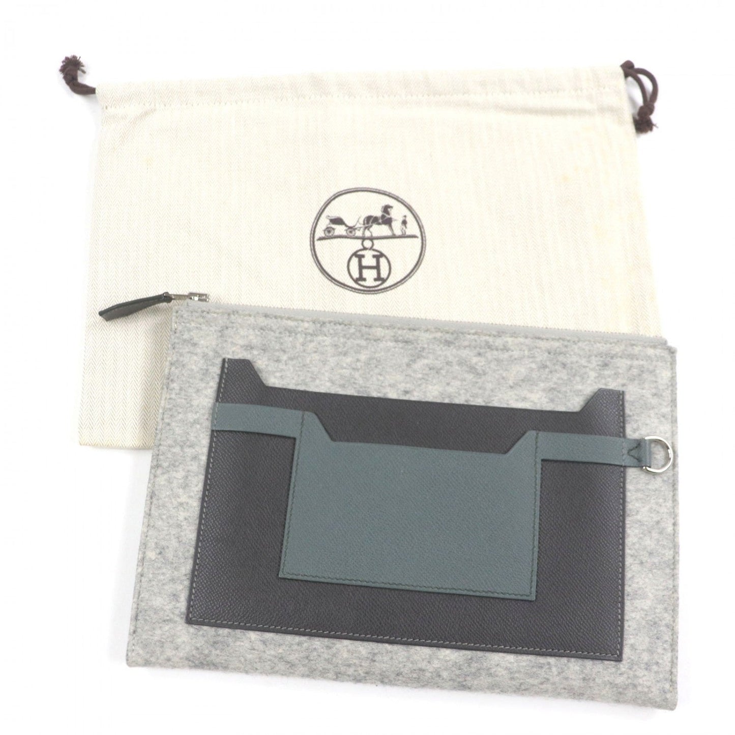 Clutch Bag Felt Gray Too Doo