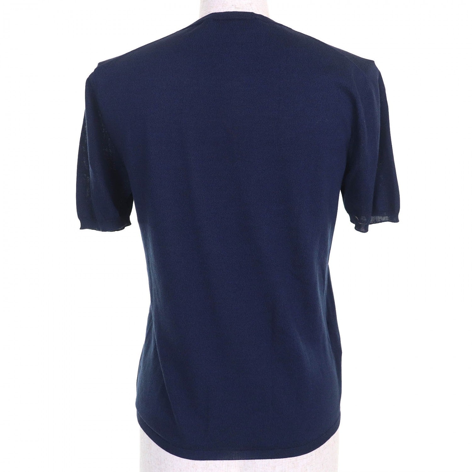 Short Sleeve Knit Silk Navy Handbag Travel Bag