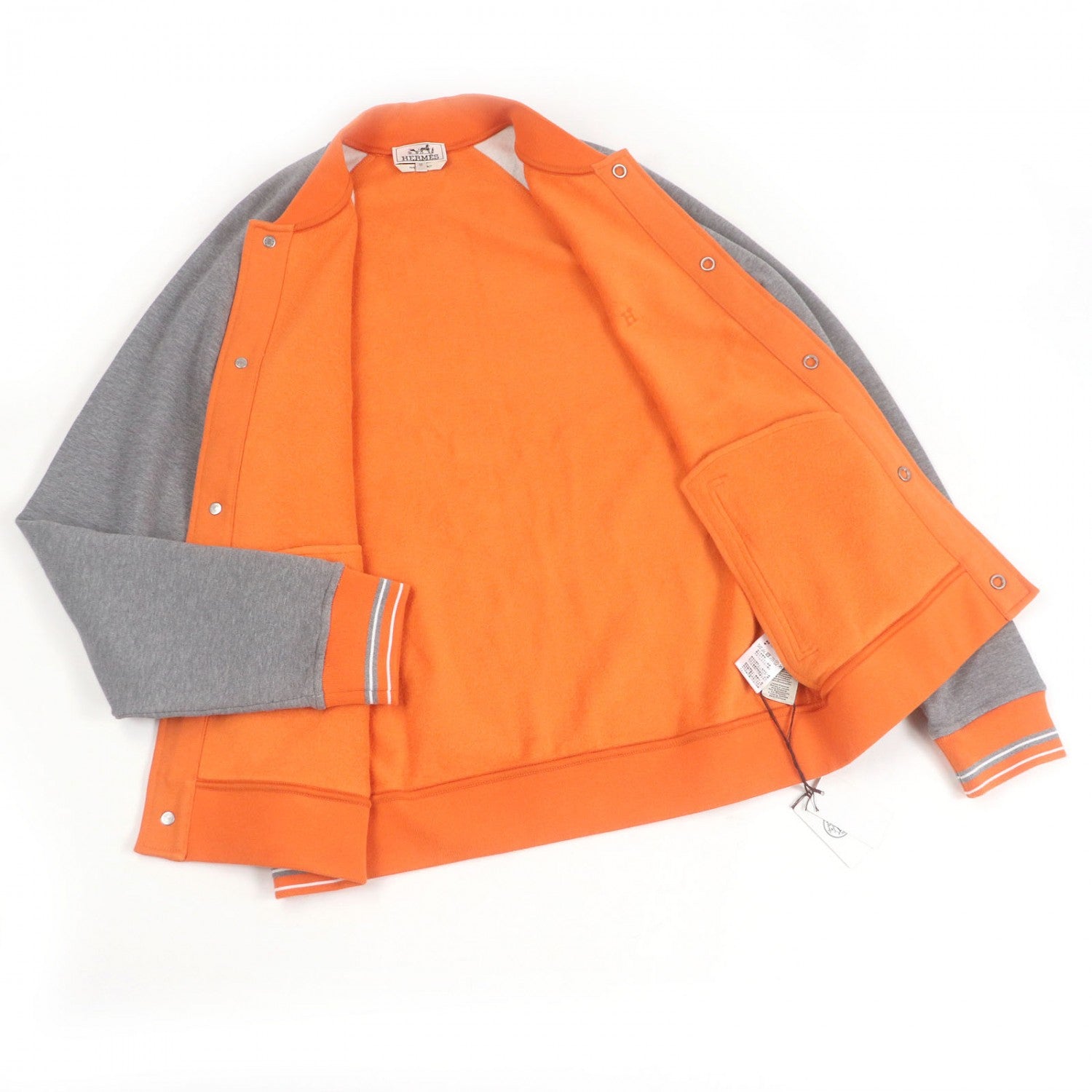 Blouson Cotton Orange Gray M Handbag Travel Bag