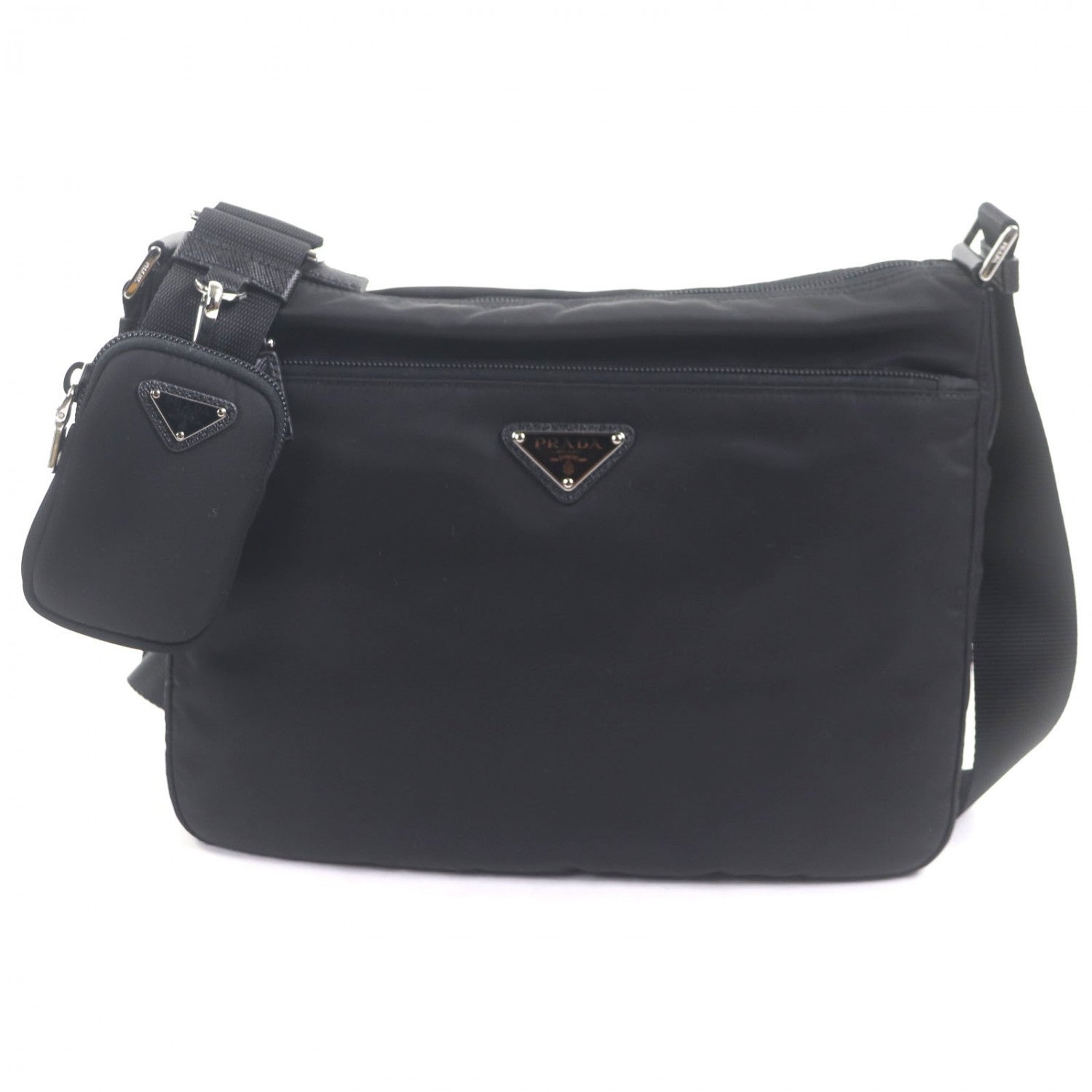 Shoulder Bag Nylon Black